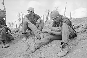 Missile Prints: Marines Holding Injured Comrade