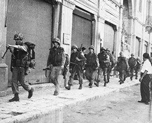 Beirut Prints: US Marines March Past Shuttered Shops In Beirut 1958