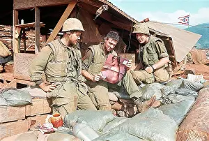 Pinup Prints: Marines Outside Bunker Admiring Pin-Up