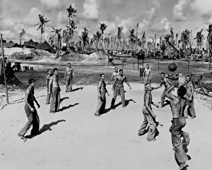 Marines Play Volleyball