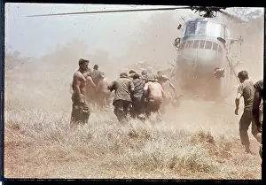 Con Thien Prints: Marines Rushing Wounded to Helicopter