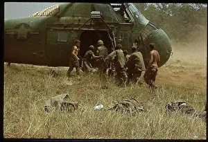 Con Thien Prints: Marines Rushing Wounded to Helicopter