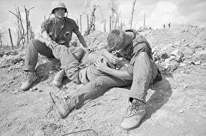 Marines Tend To Injured Comrade