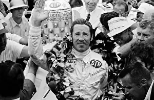 Wreath Prints: Mario Andretti Bedecked With Flowers