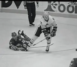 Mario Lemieux Sliding on The Ice