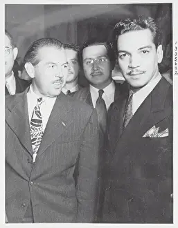 Cantinflas Prints: Mario Moreno and Jimmy Starr Arriving at Hotel