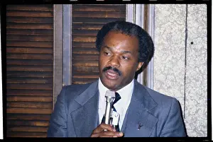 Marion Barry Speaking into Microphone