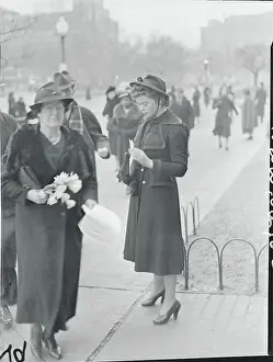 Marion Hepburn Distributing Handbills