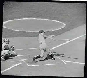 Maris Hitting Fly Ball