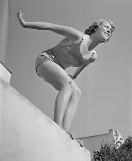 Bending Prints: Marjorie Gestring in Forward Diving Position