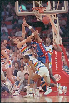Denver Prints: Mark Aguirre Hitting Bill Hanzlik in Nose