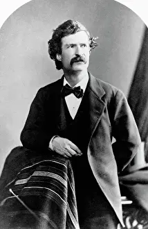 Prints of Mark Twain (1835-1910), born Samuel Clemens, was one of the premier writers in American history. He is known for many works, including The Adventures of Huckleberry Finn Capturing 20th Century Greats: Mark Twain