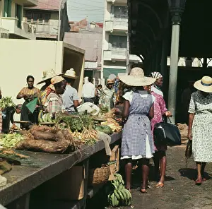 Huty32277 Prints: Market In Guadeloupe