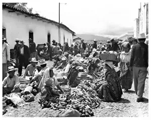 Lac0062 Prints: MARKET IN GUATEMALA