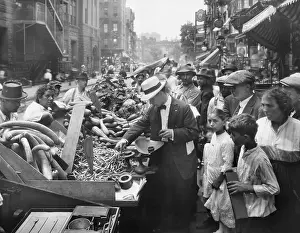 Pushcart Prints: Market Inspector Testing Food Scale
