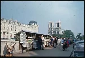 Market with Notre Dame in Background