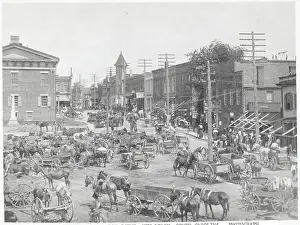 Late Prints: Market Scene In South Carolina 19Th Cent