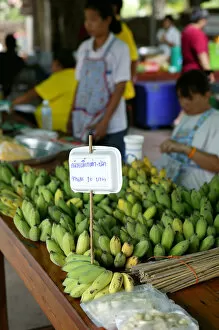 Retail Gallery: Market Stall Selling Bananas