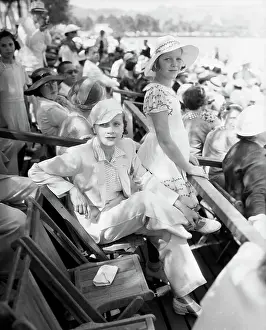 Marlene Dietrich And Daughter At Polo Ma
