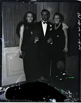 Marlene Dietrich with John Gilbert and Mary Astor