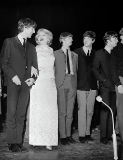 Marlene Dietrich Posing with Beatles