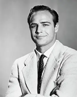 Prints of Portrait of actor Marlon Brando. Undated photograph The Iconic Moments Captured: Marlon Brando