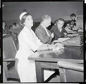 Marlon Brando and Anna Kashfi at Custody Hearing