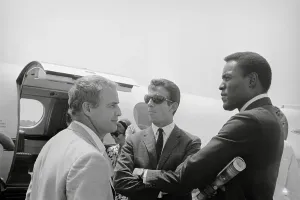 Van Nuys Prints: Marlon Brando with Anthony Franciosa and Rafer Johnson