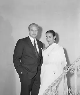 Marlon Brando And New Wife, Indian Actre