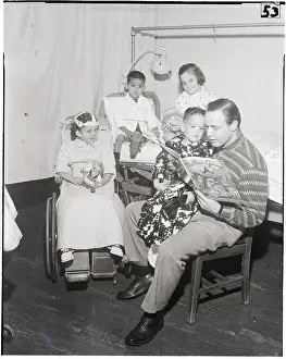 Marlon Brando Reading to Children with Polio