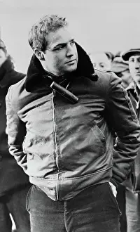 Prints of (Original Caption) The Iconic Moments Captured: Marlon Brando Wearing Leather Jacket