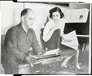 Maro Ajemian Dictating Instructions to Her Husband