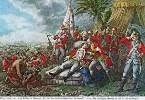 Dying Prints: Marquis de Montcalm Dying in French and Indian War