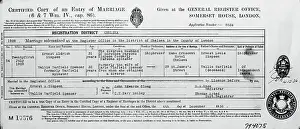 Marriage License of Duchess of Windsor