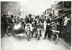 Procession Prints: Marriage Procession On Motorcycle