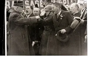 Marshal Petain Greeted by Veterans