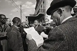 Selma Prints: Marshal Reads Injunction To Mlk & Group