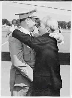 Marshal Tito Embracing Ho Chi Minh