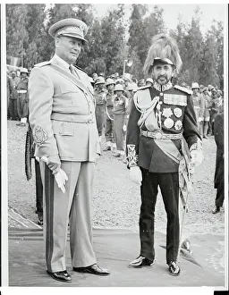 Marshal Tito and Haile Selassie Posing in Uniforms