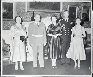 Marshal Tito Posing with British Delegates