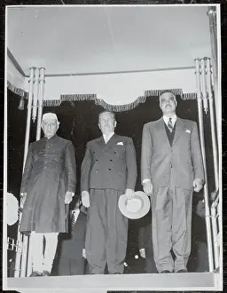Marshal Tito Posing with Indian leaders