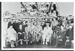 Anastas I Prints: Marshal Tito and Others Posing on Liner Cruise