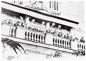 Madrid Prints: Marshal Tito Standing on the Presidential Government House Balcony