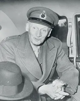 Marshal Viscount Montgomery Wearing Uniform and Sitting