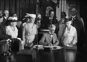 Democrat Prints: Marshall Signs Suffrage Resolution