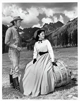 Lac0029 Prints: Marshall Thompson And Paula Raymond In Devil's Doorway