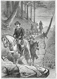 US Marshals Following Mountain Trail