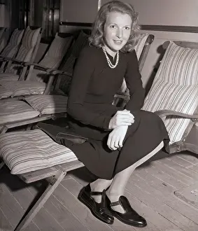 Legs Crossed Prints: Martha Gellhorn Seated on a Deck Chair