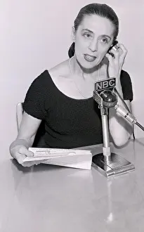 Martha Graham at NBC Radio Microphone