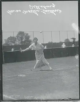 Prints of (Original Caption). Photo taken at the National Woman's Lawn Tennis Championship. Miss Martha Guthrie of Pittsburgh A Game of Elegance: Tennis Through the Ages: Martha Guthrie Playing Tennis
